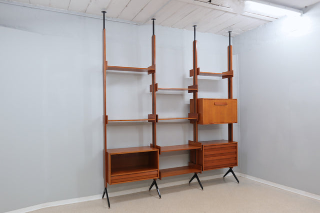 Mid century teak bookcase / bookshelves AV Arredamenti 1950s