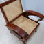 Mid century teak wood and Vienna straw armchair 1950s