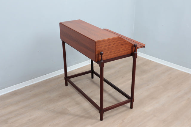 Mid century roll-top shutter teak desk F.lli Proserpio 1960s