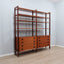 Mid-century modular teak bookcase with drawers and shelves Italy 1960s