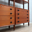Mid-century modular teak bookcase with drawers and shelves Italy 1960s