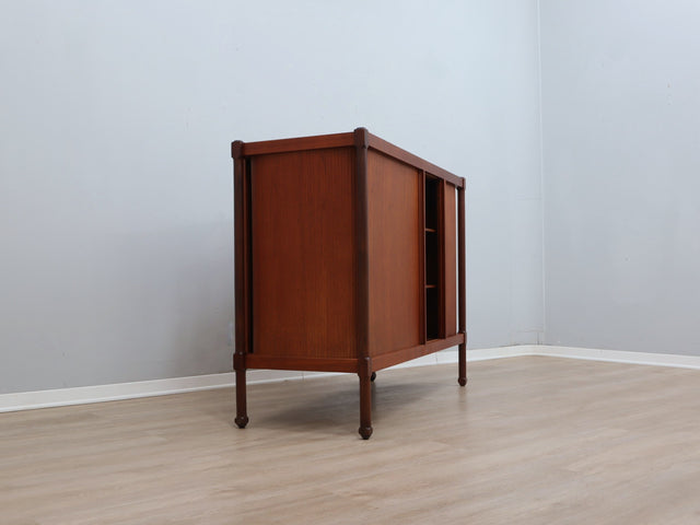 F.lli Proserpio teak sideboard: Mobile anni 50 grissinato, tambour doors cabinet, Mid-century italienisches Design, aparador teca, buffet vintage.