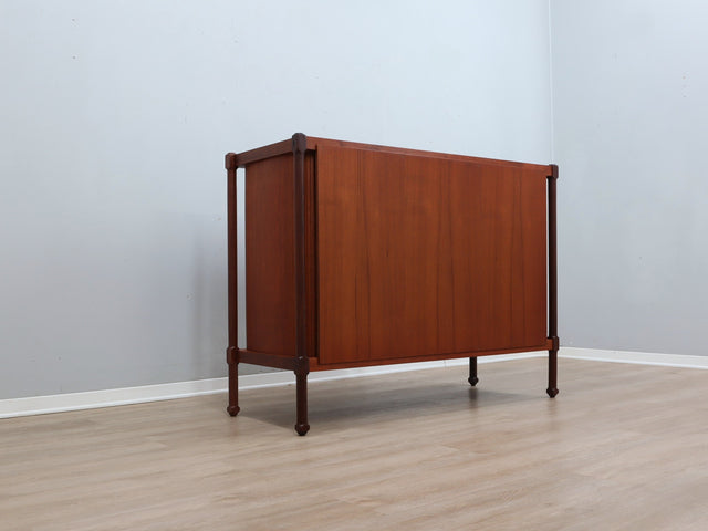 F.lli Proserpio teak sideboard: Mobile anni 50 grissinato, tambour doors cabinet, Mid-century italienisches Design, aparador teca, buffet vintage.