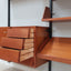 Mid century modular wall teak bookcase  1950s