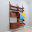 Mid century modular wall teak bookcase  1950s
