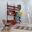 Mid century modular wall teak bookcase  1950s