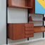 Mid century modular wall teak bookcase  1950s