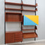 Mid century modular wall teak bookcase  1950s