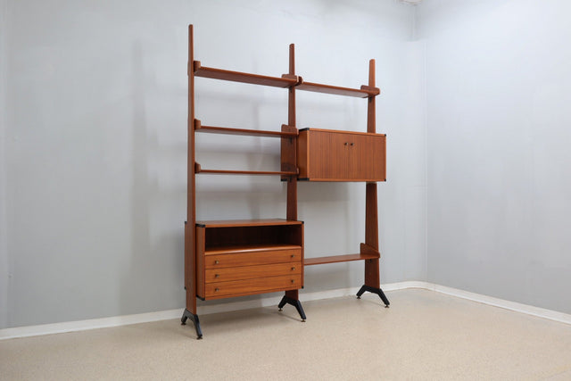Mid century teak bookcase / shelves AV Arredamenti 1950s