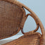 Mid century Italian design rattan and wicker scoop chair 1950s