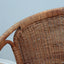 Mid century Italian design rattan and wicker scoop chair 1950s