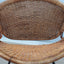 Mid century Italian design rattan and wicker scoop chair 1950s