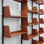1950s teak modular bookcase, bibliothèque vintage en teck, modulare Bücherregal 50er Jahre Italian design