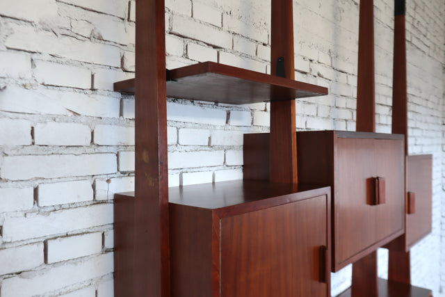 Elegant mid-century Italian Wall Unit & Bookcase, 1950s