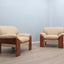 Pair of vintage walnut armchairs MOBIL GIRGI 1970s