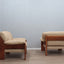 Pair of vintage walnut armchairs MOBIL GIRGI 1970s