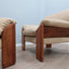 Pair of vintage walnut armchairs MOBIL GIRGI 1970s