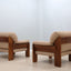 Vintage walnut armchairs MOBIL GIRGI 1970s, set of 2