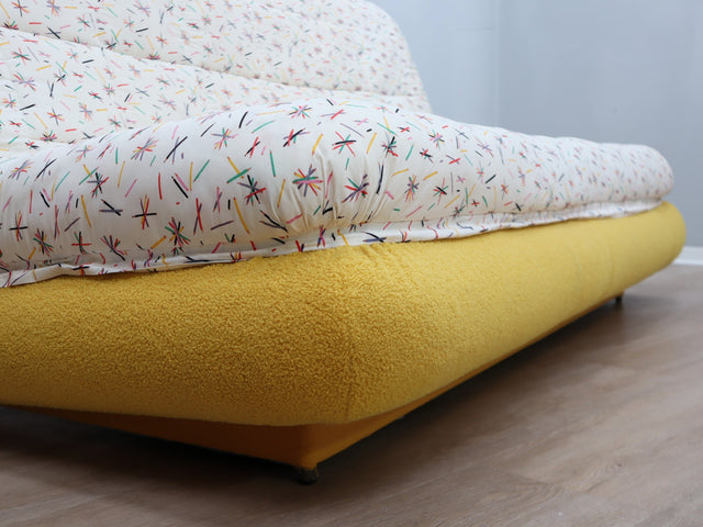 Poltrona Frau Dr. Jekyll & Mr. Hyde sofa bed 1980s: divano modulare anni 80 in bouclé e Naj-Oleari, design italien vintage, schlafsofa, sofá cama.