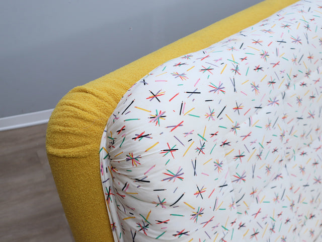 Poltrona Frau Dr. Jekyll & Mr. Hyde sofa bed 1980s: divano modulare anni 80 in bouclé e Naj-Oleari, design italien vintage, schlafsofa, sofá cama.