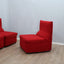 Set 4 red 1970s Baia modular chairs by Citterio & Nava. 4 fauteuils modulables Baia Citterio Nava. 4er Set Baia Sessel Citterio Nava 1970.