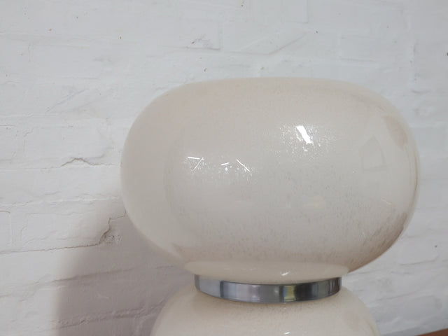 Murano pulegoso glass double shade table lamp Mazzega 1970s