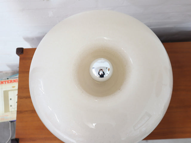 Murano pulegoso glass double shade table lamp Mazzega 1970s