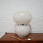 Murano pulegoso glass double shade table lamp Mazzega 1970s