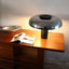 Italian 1970s Lumenform Circa table lamp mushroom design, vintage chrome rotating shade with top button, Lampe Champignon, Modernariato, Tisc hleuchte