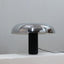 Italian 1970s Lumenform Circa table lamp mushroom design, vintage chrome rotating shade with top button, Lampe Champignon, Modernariato, Tisc hleuchte