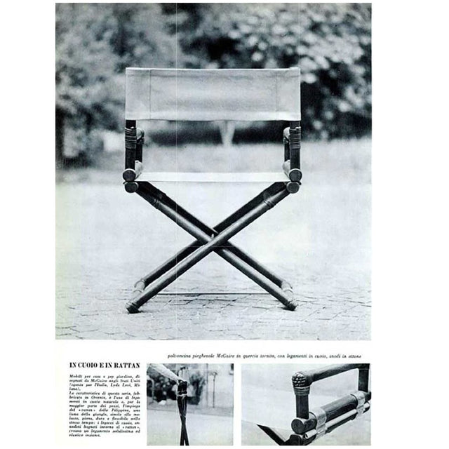 McGuire Director’s bamboo and leather chair 1950s