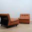 Amanta leather armchairs Cognac-Leder restauriert fauteuils vintage  Mario Bellini C&B Italia 1960s