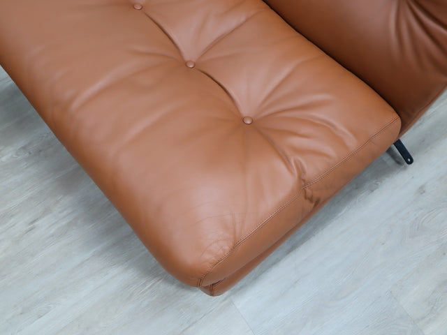 Amanta leather armchairs Cognac-Leder restauriert fauteuils vintage  Mario Bellini C&B Italia 1960s