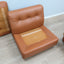 Amanta leather armchairs Cognac-Leder restauriert fauteuils vintage  Mario Bellini C&B Italia 1960s