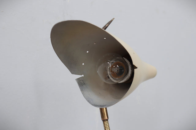 Oscar Torlasco for Lumen rare 1950s Italian table lamp in brass and marble