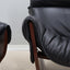 Osvaldo Borsani leather Canada armchair + ottoman, TECNO 1960s