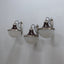 Set of 3 1960s Sergio Mazza "Pi" wall sconces for Artemide with brown lacquered caps and acid-etched glass. Appliques Sergio Mazza Artemide.   