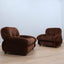 Coppia Poltrone Mid-Century Piazzesi Fauteuils italiens style 1970s Italienische 70er Sessel