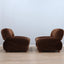 Coppia Poltrone Mid-Century Piazzesi Fauteuils italiens style 1970s Italienische 70er Sessel