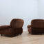 Coppia Poltrone Mid-Century Piazzesi Fauteuils italiens style 1970s Italienische 70er Sessel