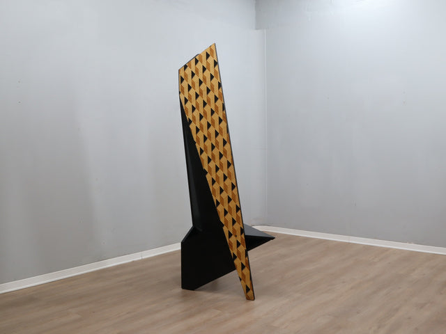 Postmodern High-Back chair Studio Alchimia & Memphis style 1980s