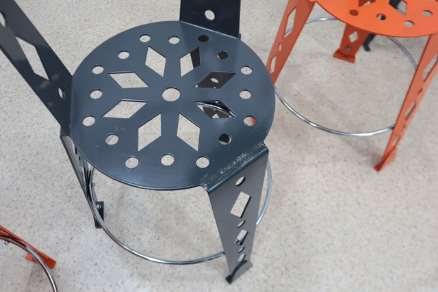 Post modern set of 6 lacquered metal chairs ARTIFORT 2000s