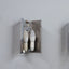 Set of 3 Italian chrome and acrylic blades wall sconces 1970s