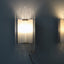 Lampe murale chrome et acrylique Italian plexiglass wall sconce Post modern wall lamps in stile Lámparas estilo Gae Aulenti per un lighting set e Italienische Vintage Wandbeleuchtung 