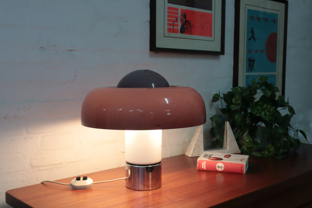 Rare purple Brumbry Lamp by Luigi Massoni for iGuzzini, 1970s