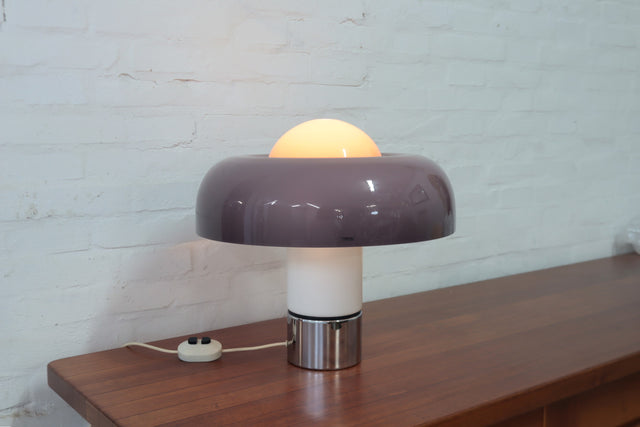 Rare purple Brumbry Lamp by Luigi Massoni for iGuzzini, 1970s