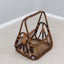 Vintage rattan magazine rack F.lli Castano 1950s