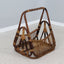 Vintage rattan magazine rack F.lli Castano 1950s