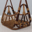 Vintage rattan magazine rack F.lli Castano 1950s