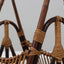 Vintage rattan magazine rack F.lli Castano 1950s